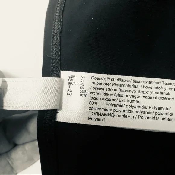 Plus Size 1X Black Belted Swim Short - Picture 6 of 9